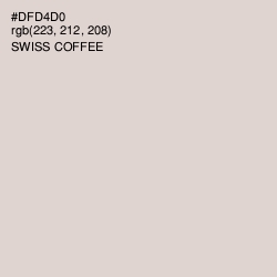 #DFD4D0 - Swiss Coffee Color Image